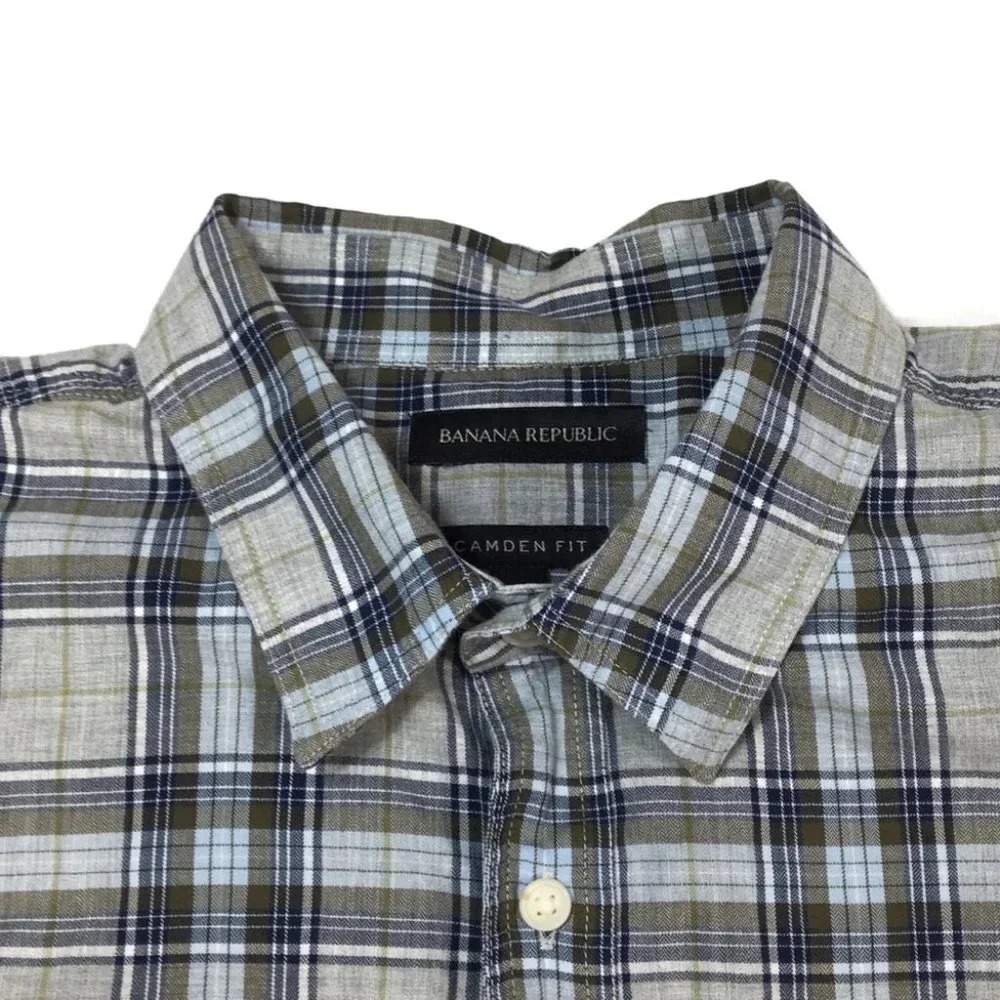 BF546 Banana Republic Camden Fit Button Shirt XL
